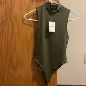Brand New forever 21 green bodysuit.